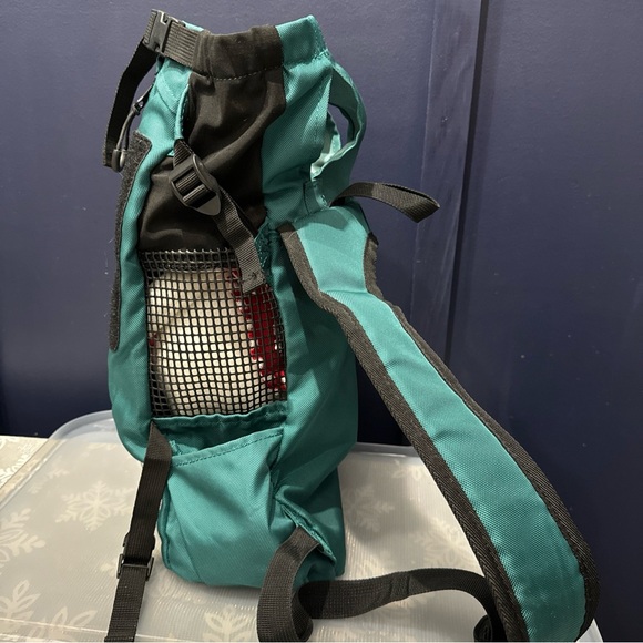 K9 Sport Sack Trainer Dog Backpack Carrier hike Teal for Small Dogs toy poodle - Picture 5 of 16